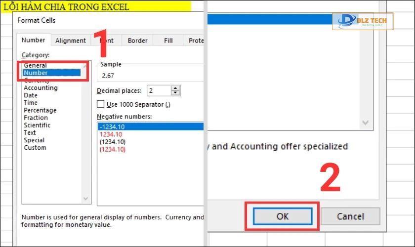 sửa lỗi định dạng trong excel
