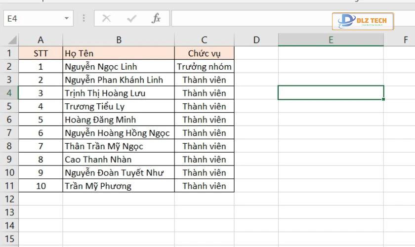 Kết hợp hàm LEFT và LEN