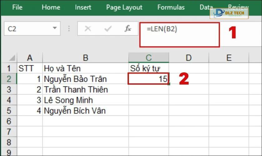 hàm len trong excel là gì
