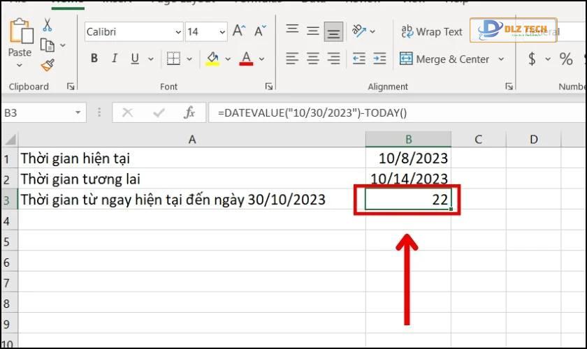 Kết quả trả về sẽ được hiển thị tại ô vừa nhập công thức