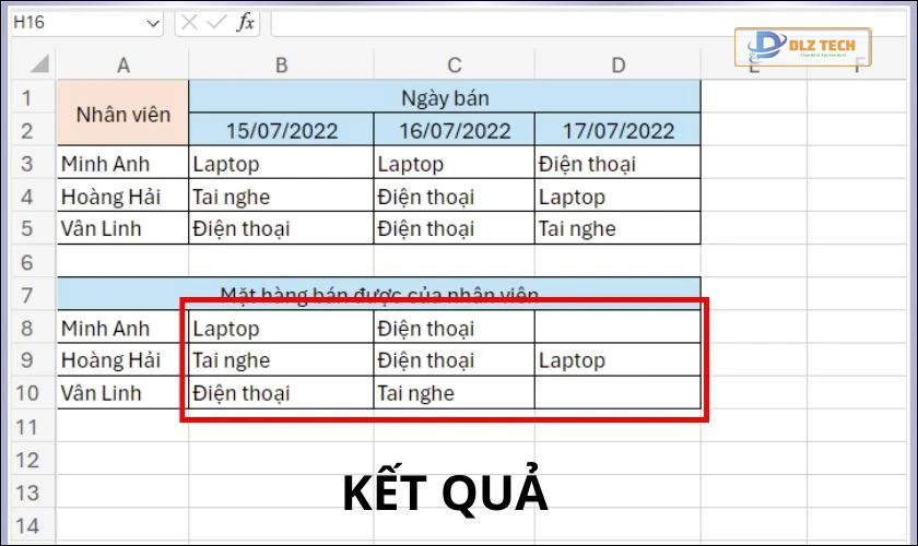 Hướng dẫn lọc giá trị duy nhất có điều kiện