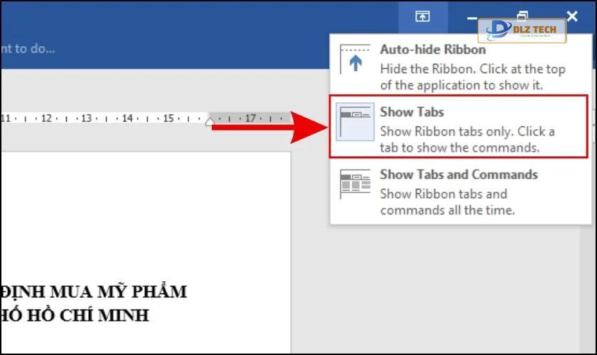 Hướng dẫn cách ẩn và hiển thị thanh Ribbon