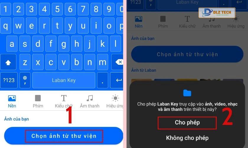 Thay hình nền bàn phím cute bằng laban key