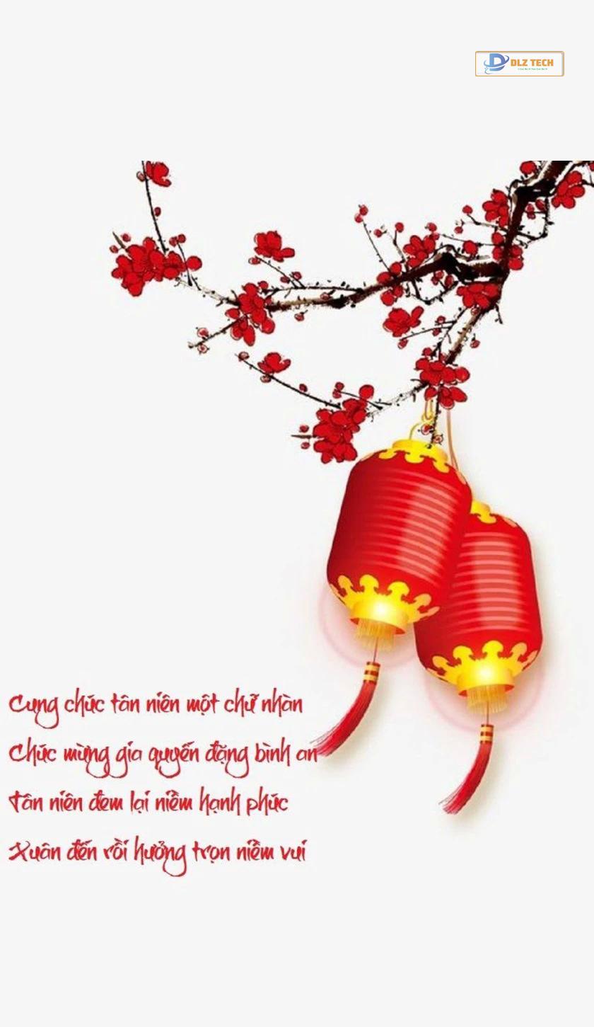 Ảnh nền lời chúc tết cute