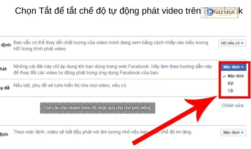 Cài đặt video tự động