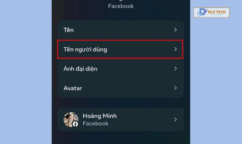 các thao tác chỉnh sửa link facebook trên iphone