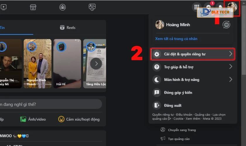 các bước đổi link facebook trên máy tính
