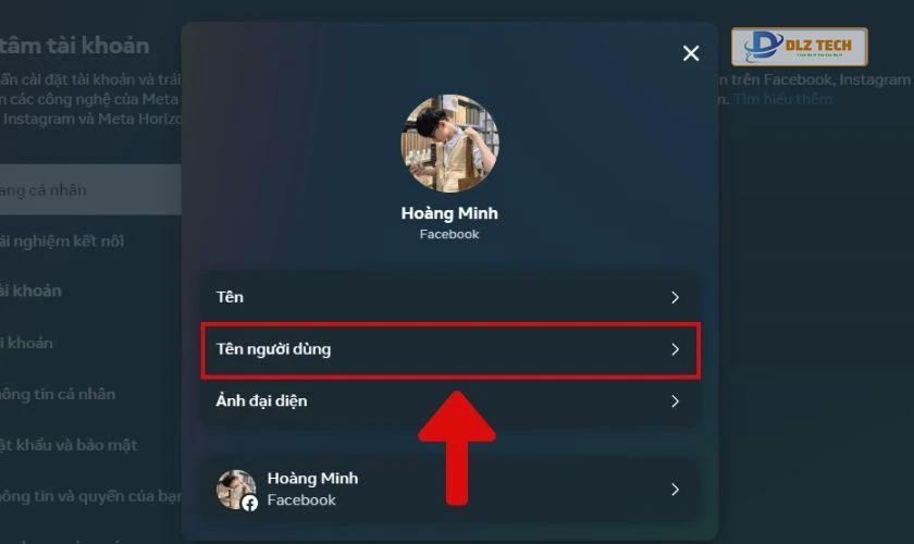 cách thực hiện đổi link facebook trên máy tính