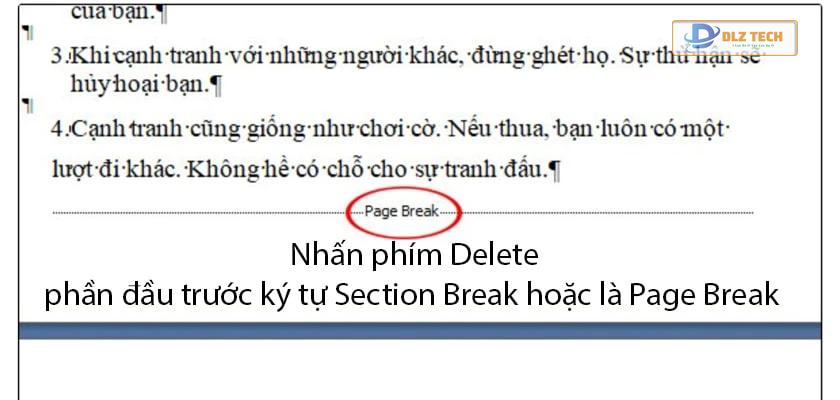 Lưu ý với cách xóa trang trong Word