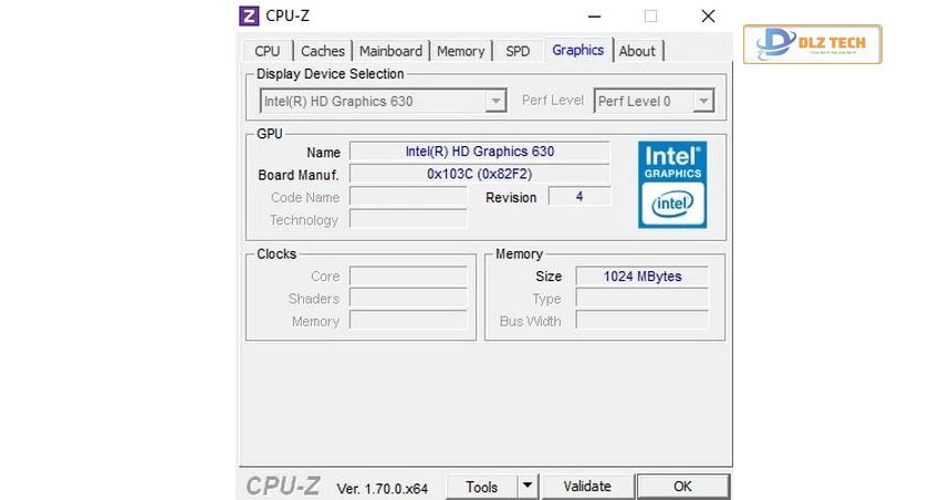 Thông tin card đồ họa trong CPU-Z
