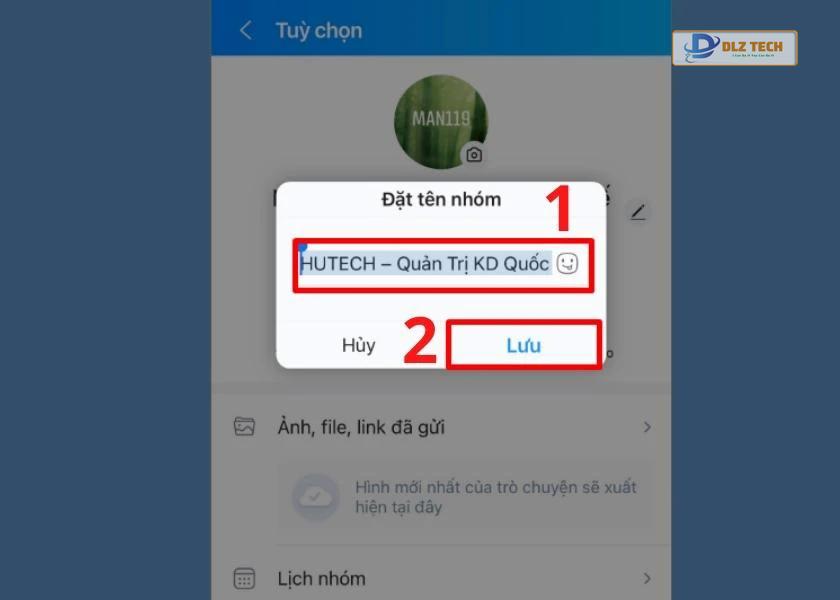 đổi tên nhóm