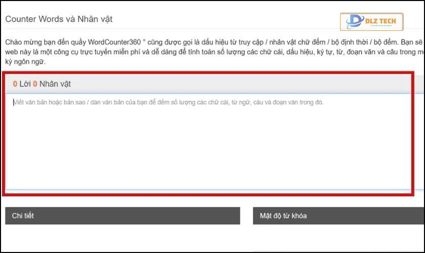 Đếm số từ bằng trang web Word Counter