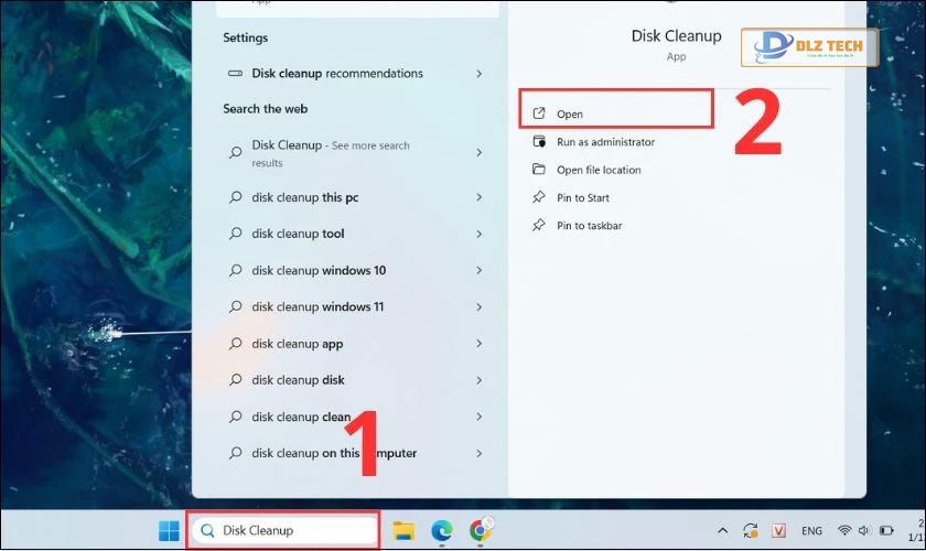Dọn rác trên Win 11 bằng Disk Cleanup