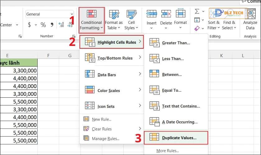 cách sử dụng Duplicates Excel