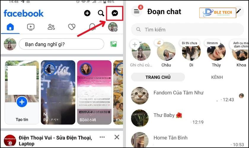 Quá trình nhắn tin