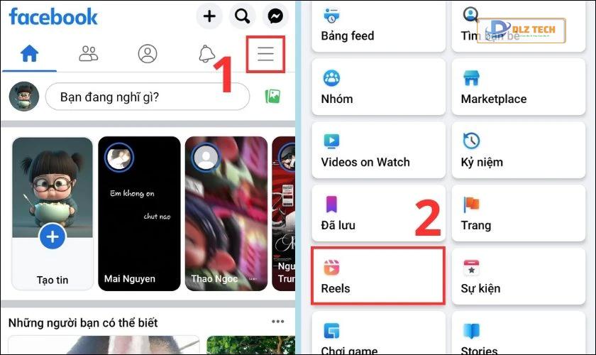 tạo video trên reels