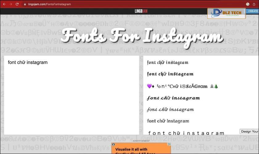 web font for instagram