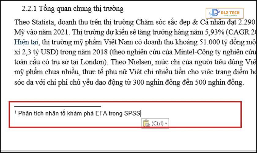 Footnote trong Word là gì?