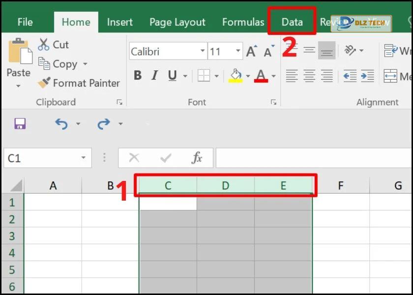 gộp cột bằng tính năng group trong excel