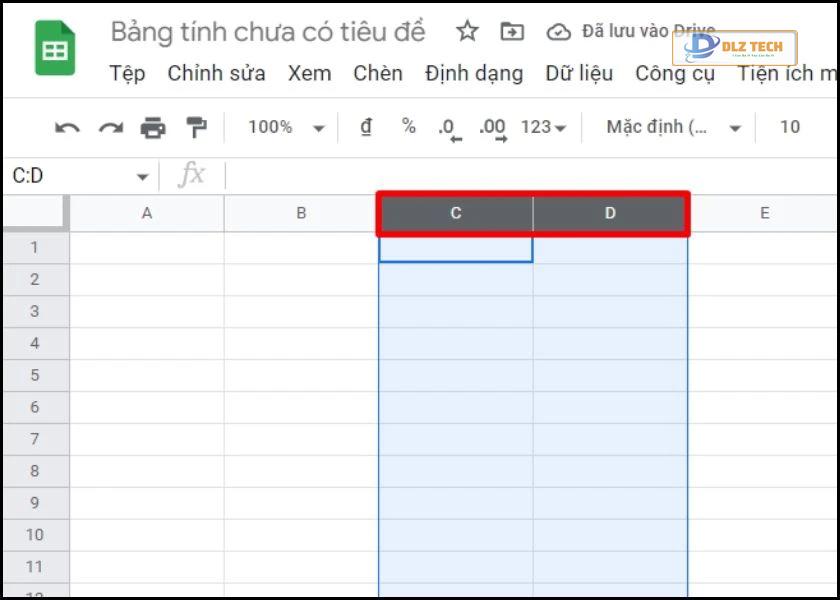 cách gộp cột, hàng trong google sheet