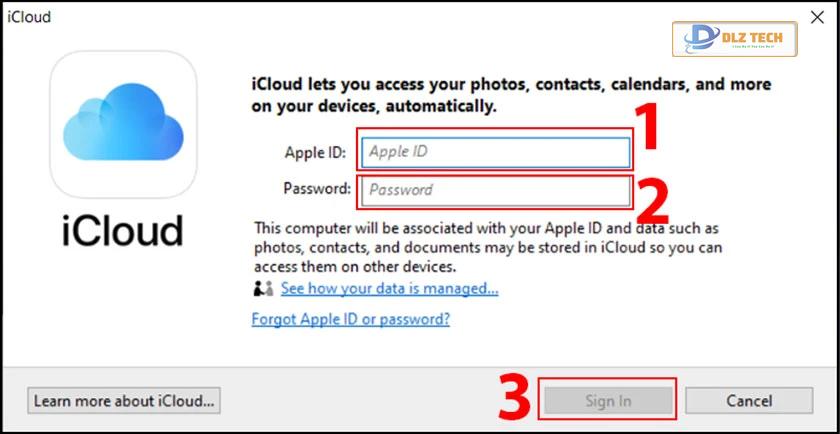 Cách đăng nhập iCloud trên máy tính