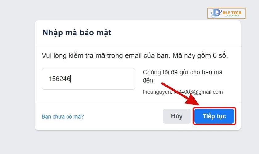 Nhập mã xác nhận