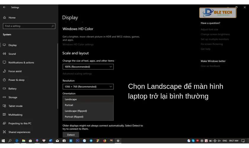 Hướng dẫn sửa màn hình laptop trên Windows 10