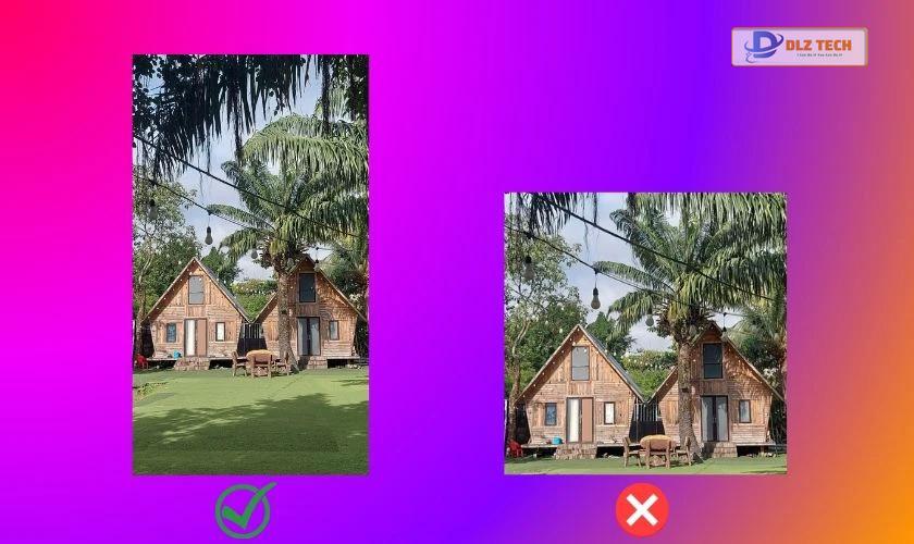 Đảm bảo tỷ lệ ảnh khi đăng lên Story Instagram