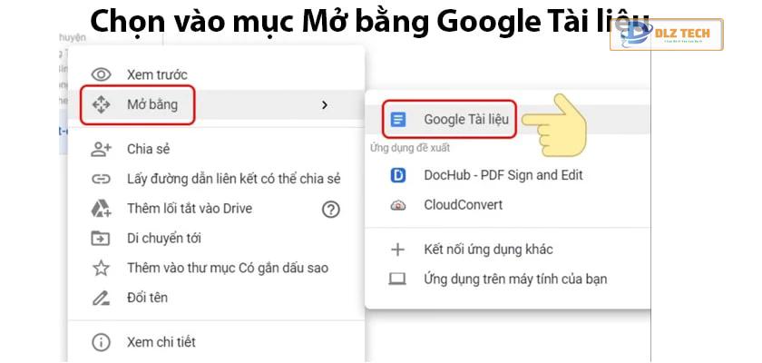 Chuyển file ảnh sang word bằng Google Tài liệu