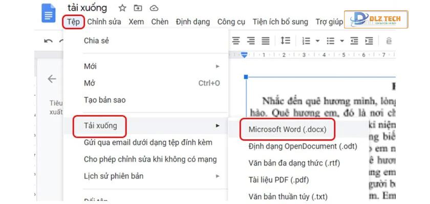 Chuyển file ảnh sang word bằng Google Tài liệu