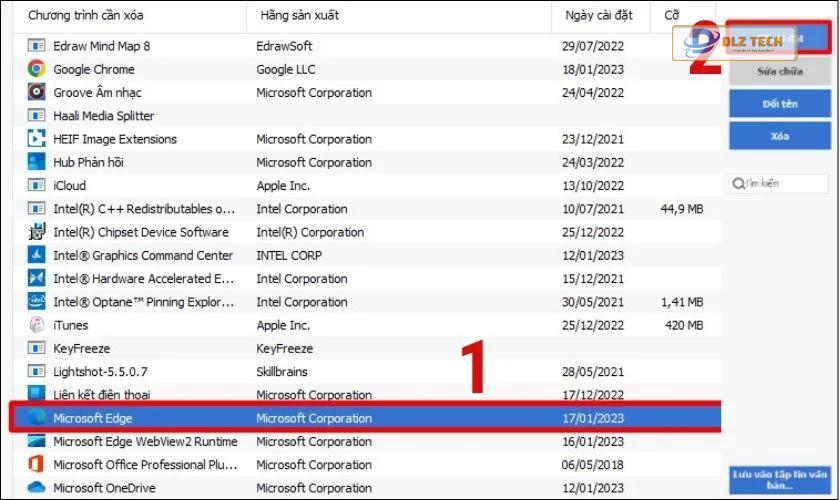 Bấm Uninstall để xóa bất kỳ ứng dụng nào trên máy tính