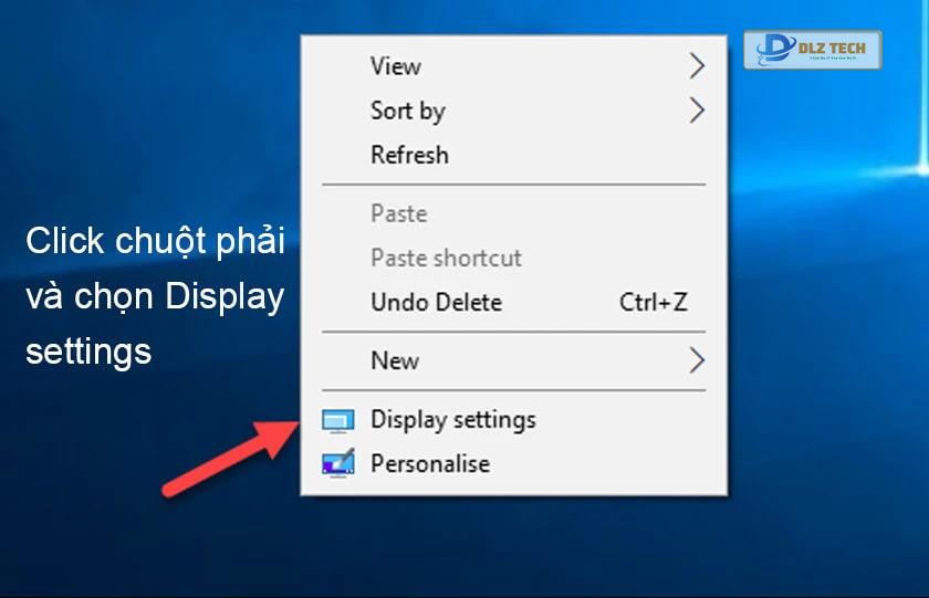 Chọn Display Settings