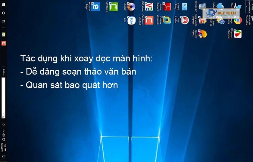 Lợi ích của việc xoay màn hình desktop