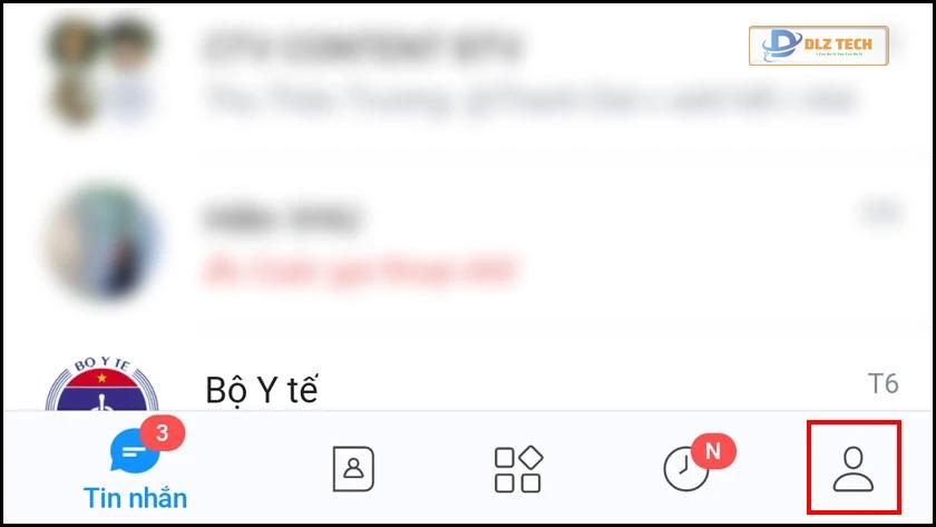 Vào cài đặt Zalo, chọn mục hồ sơ