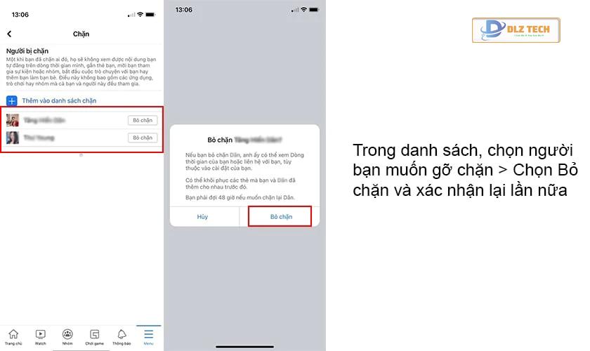 Cách bỏ chặn bạn bè trên Facebook