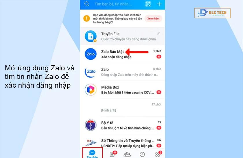 Đăng nhập bằng cách gửi tin nhắn yêu cầu