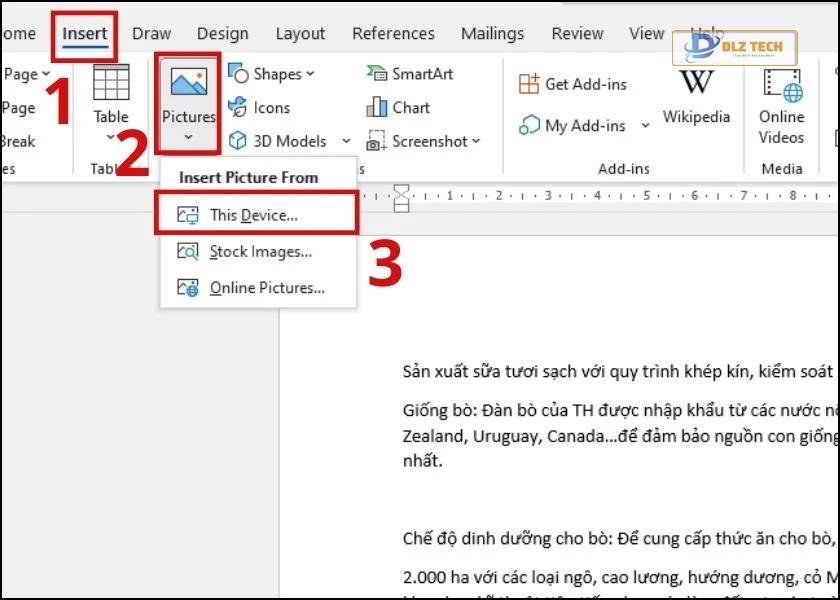 cách chèn ảnh vào word nhanh chóng đơn giản
