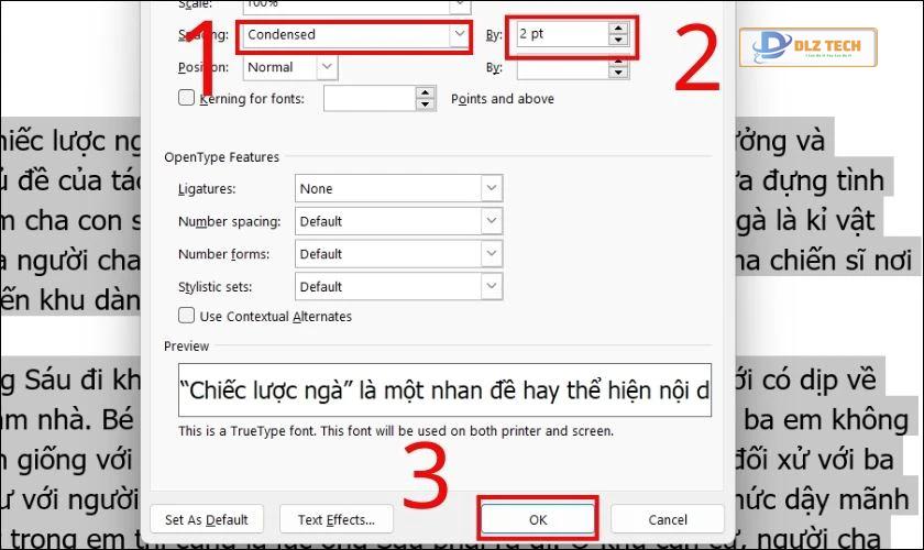 Hướng dẫn cách thu hẹp chữ trong Word
