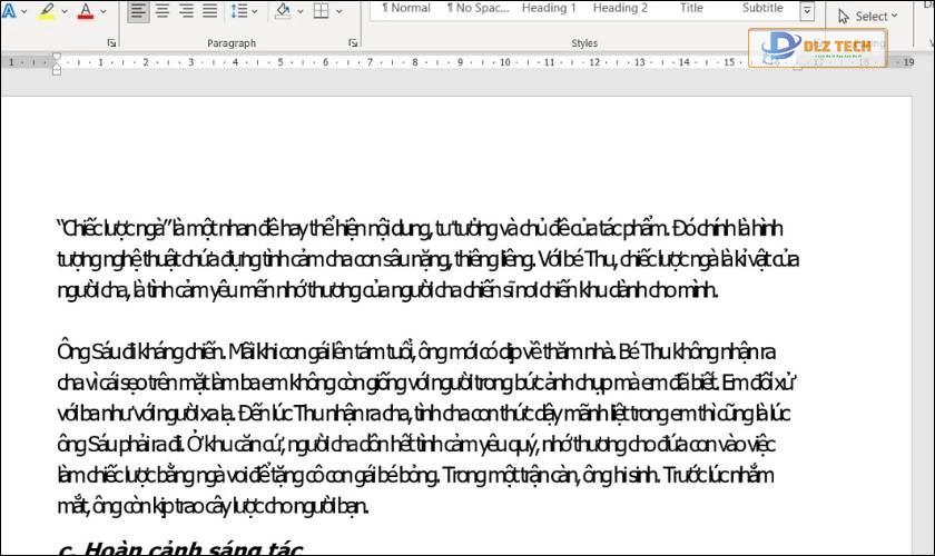 Kết quả sau khi bạn thực hiện thu hẹp chữ trong Word