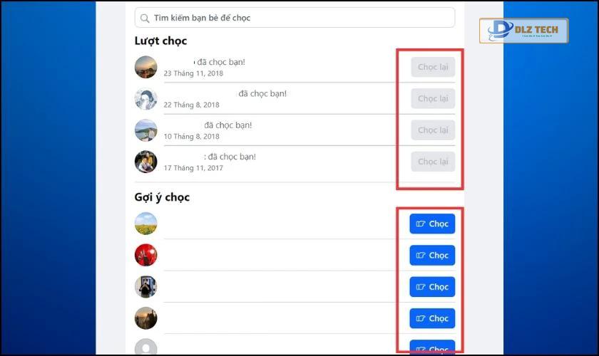 Nhấn Chọc lại hoặc ấn Chọc với bạn bè