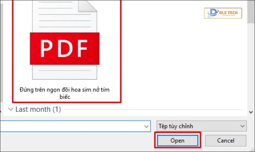 Nhấn vào mục Chọn các tệp