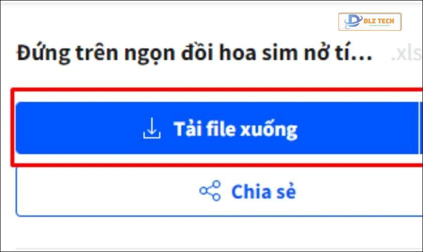Nhấn vào Tải file xuống để tải file Excel vừa chuyển đổi