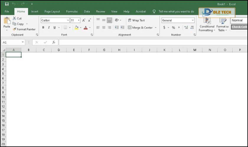 Kết quả xóa dòng kẻ vĩnh viễn trong Excel