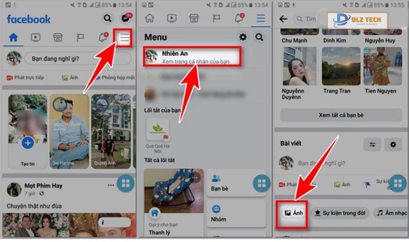 Cách xóa ảnh đại diện facebook trên điện thoại