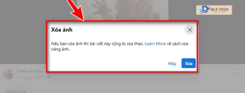 Cách xóa ảnh đại diện Facebook trên máy tính