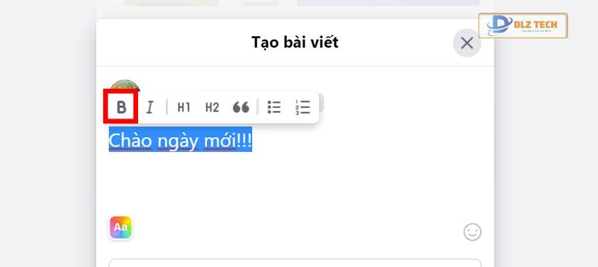Cách viết chữ in đậm trong trạng thái Facebook