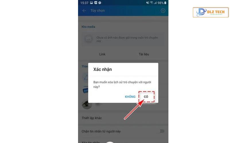 Xóa tin nhắn Zalo trên điện thoại