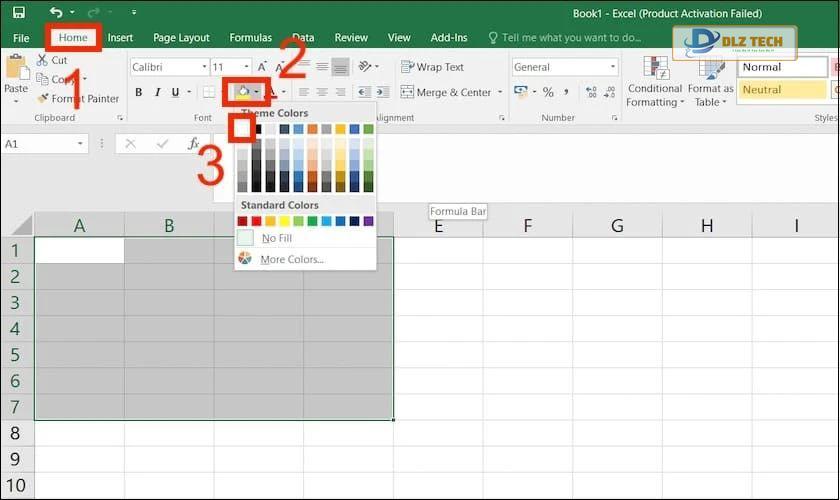 Xóa đường kẻ trong Excel