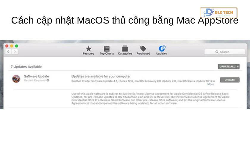 Cài đặt tự động Mac OS update