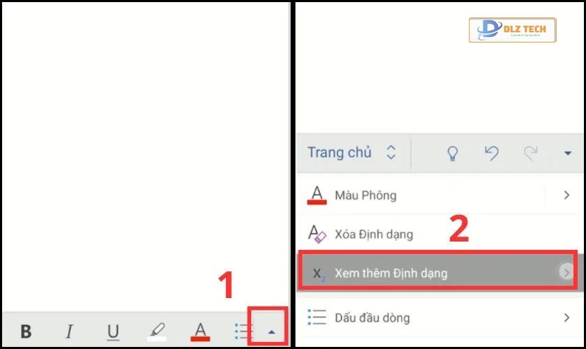 Cách viết số mũ trong Word trên smartphone